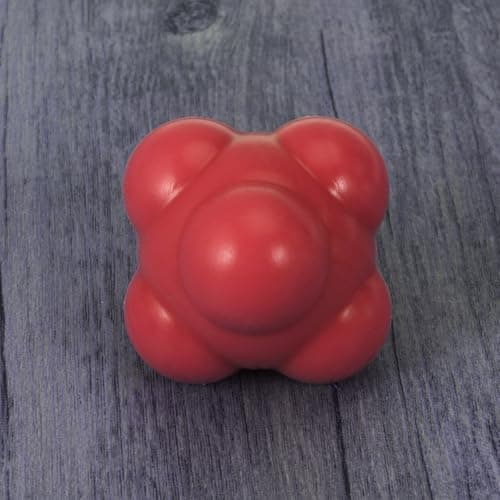TOYANDONA Red and Hand-eye Coordination for Agility Training Six-sided Multi-sport Training Tool Reflex Ball Silicone to Reflexes and Speed for Gym and Outdoor Use — view 4