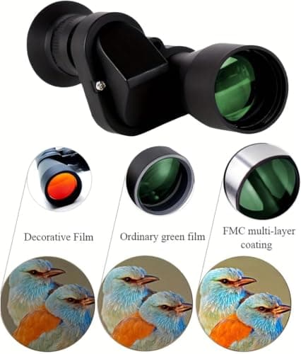 Mini Pocket Binoculars with Smartphone Clip, 1000x20 Compact Focus (A) — view 4