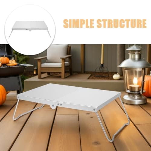 2pcs Portable Folding Mini Camping Table, Ultralight Aluminum Alloy — view 4