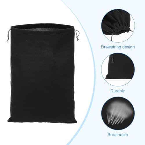 PATIKIL Shoe Dust Bag, 2 Pack Duster Flannel Shoes Pouch with Drawstring Washable Breathable Travel Shoe Bags for Home Luggage Storage, 12x17 Black — view 3