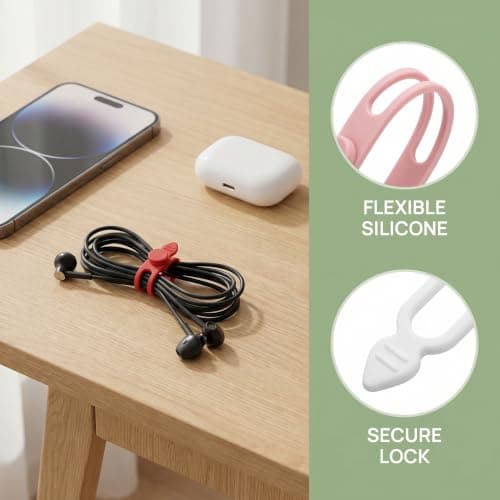 Reusable Cord Organiser, 30 Pcs Cable Ties, 11×1.2×1cm(6 Colours) — view 5