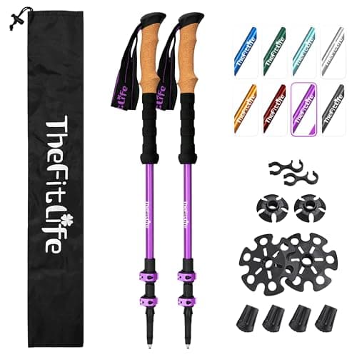 TheFitLife Durable 7075 Aluminum Trekking Poles, Walking Sticks For Hiking
