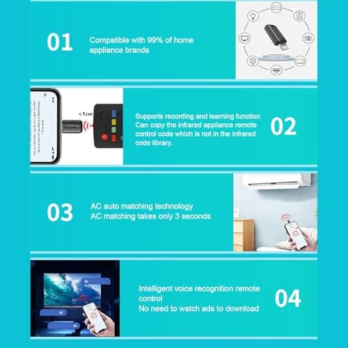 Universal Smartphone IR Infrared Remote Control Adapter for Android – AC, TV, Set Top Box, Camera Remote Controller with Code Learning & Voice Recognition — view 3