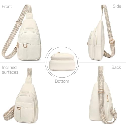 GAEKEAO Sling Bag for Women Crossbody Bags Fanny Pack Vegan Leather Chest Bag Travel Shoulder Belt Purse Gifts — view 6
