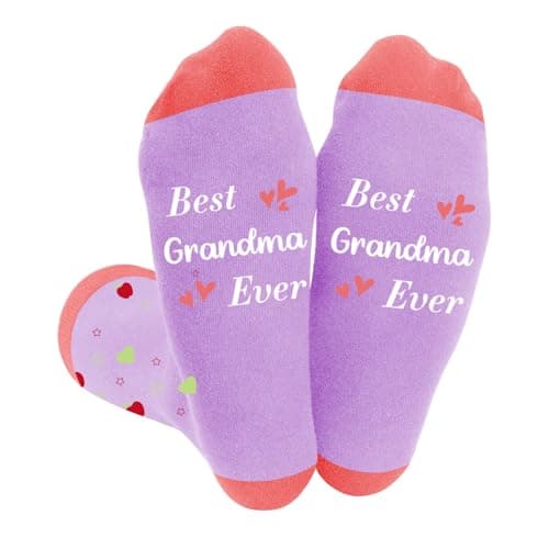 Bicfuiot Grandma Birthday Gifts for Grandma Gifts Grandmother Birthday Gift for Nana Grandparents Present for Nan Nanny Mothers Day Mother's Day Personalised Retirement Christmas Xmas Socks