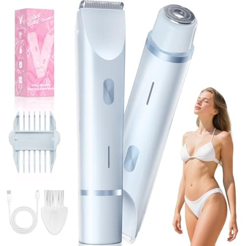 Fanovae Bikini Trimmer Women, Lady Shaver for Women, USB-C Rechargeable Electric Razor, Waterproof Bikini Line Trimmer for Underarms, Legs, Face & Sensitive Areas (Sky Blue)