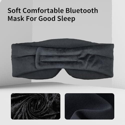Joythink Bluetooth Headphones Sleep Mask Sleep Mask Silk Wireless Headphones Sleep Aids Eye Cover Lightweight Ergonomic Technology Gadgets for Adults Women Men — view 6
