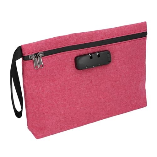 Fdit Pink Smell Proof Bag with Combination Lock, Activated Carbon Lining — view 2