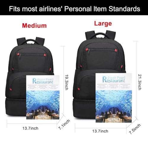 seyfocnia Gym Backpack for Men, Waterproof Sports Backpack With Shoe Compartment Lightweight Workout Trainning Back pack Casual Travel Daypack (Black With Red Dots 20inch) — view 2