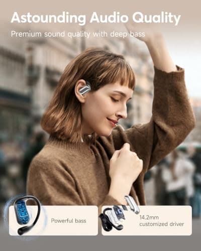 Open Ear Headphones Bluetooth 6.1 , Wireless IP55 Waterproof Sport Earbuds — view 4
