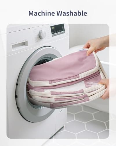 Narwey 5 Set Compression Packing Cubes for Suitcases and Backpack, Suitcase Organiser Bags Travel Compression Packing Cubes Shoes Bags for Carry on Hand Luggage Travel Essentials (Dusty Pink) — view 6