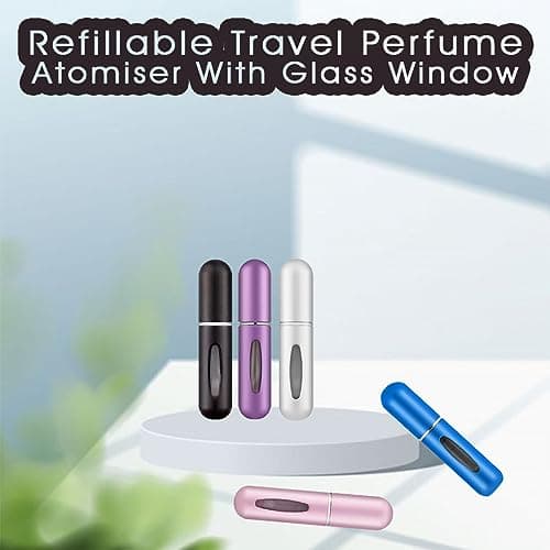 Rosiya Perfume Atomiser pack of 5pcs Perfume Travel Bottle, 5ML Refillable Spray Easy to Refill Empty Atomiser Bottle for Purse, Handbag, Pocket and Luggage (Matte) — view 4