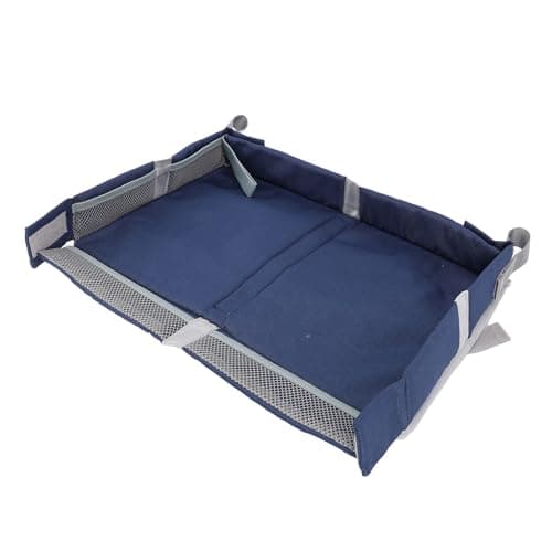 Domary Foldable Travel Tray Cover Multifunctional Airplane Organizer Kids and Adults for Planes Trains (Navy) — view 6