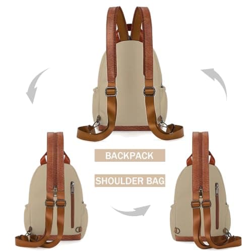 ECOTISH Women's Backpack, Anti Theft Rucksack, Travel Shoulder Bag, Small Sling Bag Casual Daypacks School Bag for Girls Ladies Mini Fashion Crossbody Bag for College Work — view 2