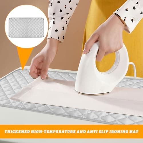 Ironing Mat,Foldable Portable Travel Iron Mat,Lightweight Iron Mat,Ironing Pad for Steam Pressing on Tabletop & Bed,Tabletop Ironing Boards with Heat and Moisture for Travel & Business Trips — view 2