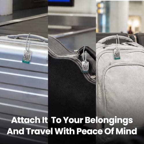 Pebblebee Link Luggage Tags | QR Code Bag Tracker | TSA Friendly | 5 Pack — view 2