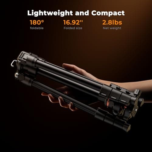 K&F CONCEPT 178cm/70" Compact Camera Tripod — view 6