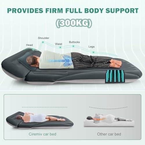 Ciremiv Car Bed with Pump, Car Mattress with Double Side Flocking — view 5