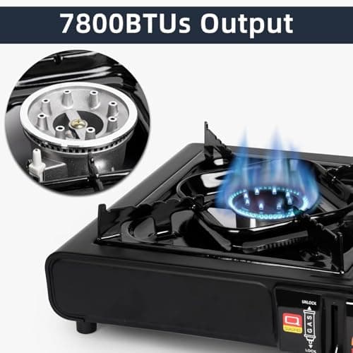 Portable Gas Cooker Stove with Carry Case, Lightweight, Compact Outdoor Camping Stove, Premium Burner, Automatic Ignition (1) — view 3