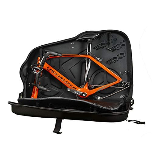LYzpf Folding Bike Bag Box Case Bicycle Travel Carrier for Flights With Wheels Car Train Trip Hard Shell Loading Transport — view 4