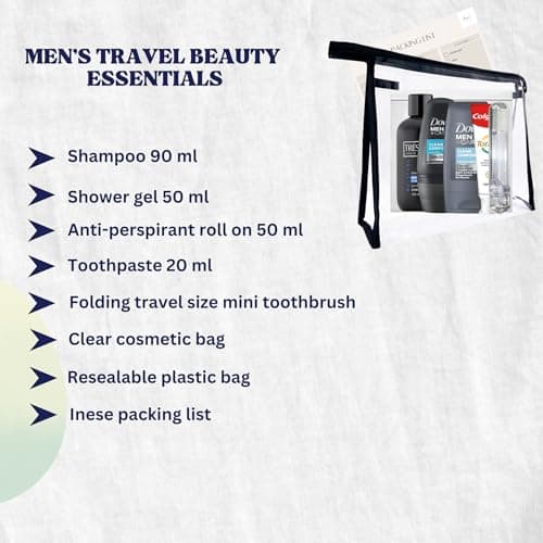 Travel Toiletries Set for Men - Travel Size Toiletries Kit for Hospital, Overnight Stay - Airport Security Approved Liquids — view 2