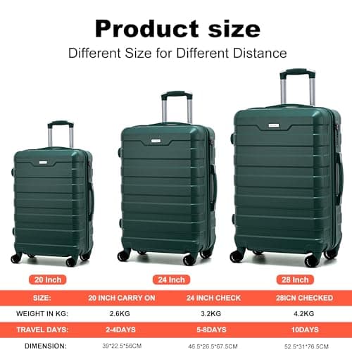 RMW Suitcase 2 Piece Cabin 20" Large28 Check in Luggage Hard Shell — view 6