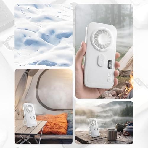 Water Fan | Battery Operated Handheld Slim,Desk Cooling Portable Mist Fan - for Home Office Indoor Outdoor Summer Camping Hiking Fishing Travel Trip Women Men — view 2