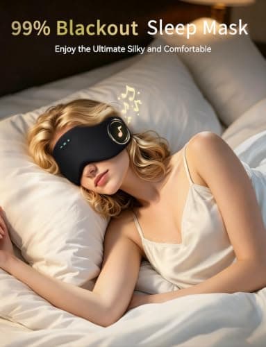 Sleep Mask Headphones, Bluetooth 6.0 Sleeping Headband for Side Sleepers — view 5