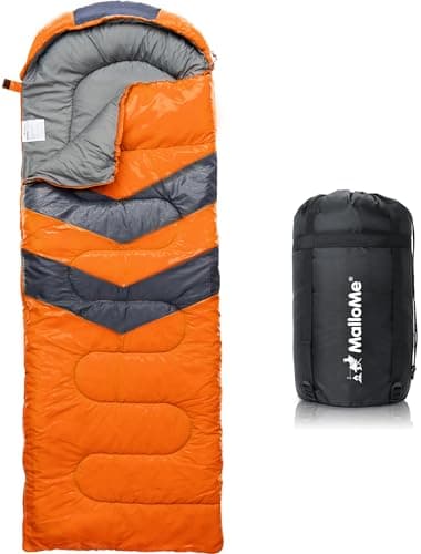 MalloMe Sleeping Bags for Adults & Kids Sleeping Bag 3-4 Season - Ultralight Backpacking Sleeping Bag Cold Weather & Warm, Lightweight Compact, Single Adult Girls Boys Winter Sleep Camping Accessories