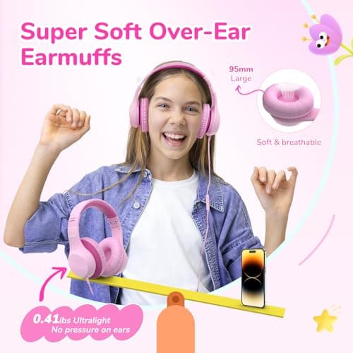 EarFun K3 Kids Headphones Wired, Over Ear Foldable Headphones with Mic — view 5