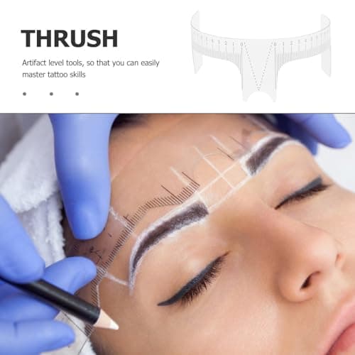 5pcs Eyebrow Stencil Ruler with Level and Scale for Balanced Brows — view 3