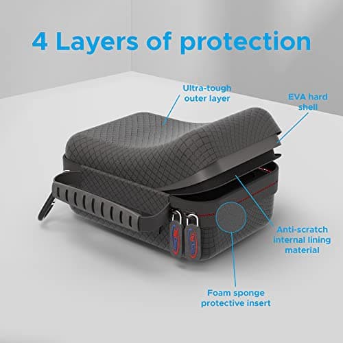 Digicharge Carry Case for Action Cameras Gopro Lit Hero Hero13 13 Hero12 12 Max 2/DJI Osmo Action 5/11 Mini 10 9 8 Akaso Apexcam Dragon Touch Vemont Cam Small (17x13x7cm) — view 3