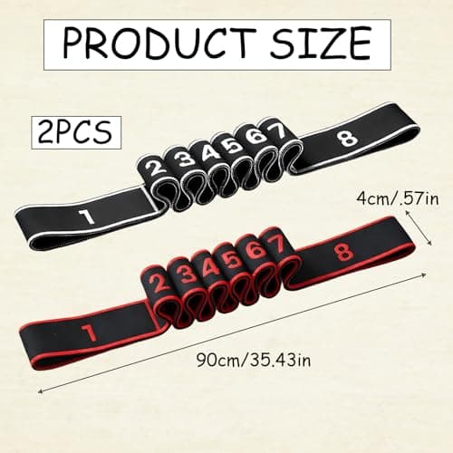 2 PCS Yoga Straps for Stretching, Resistance Bands for Stretching, Elastic Fitness Resistance Bands with Adjustable Loops for Home, Gym and Travel Use — view 2