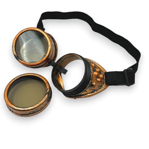 FNA FASHIONS® Unisex Biggles Aviator Steampunk Welding Goth Cosplay Vintage Goggles - A Time-Traveling Fashion Essential — view 4