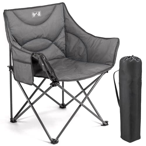 Trail XL Padded Camping Chair for Adults, Lightweight Portable Folding Outdoor Chair, All Round Wraparound Padding, Heavy Duty Steel, Luxury Duoweave Fabric, Pocket, Carry Bag (H88cm x W70cm x D53cm)