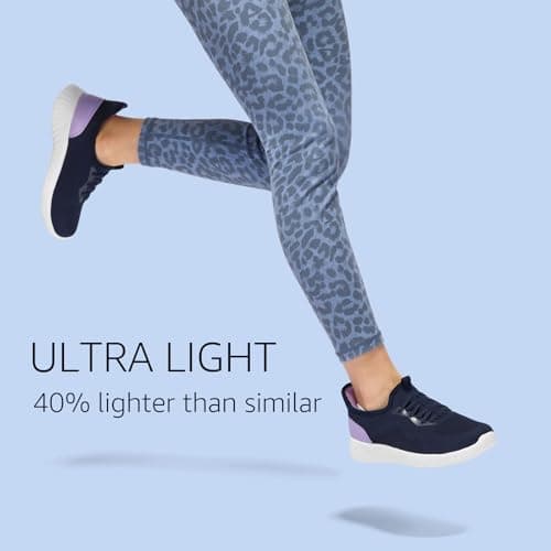 STQ Slip on Trainers Women Comfortable Nurse Nursing Shoes Lightweight Womens Trainers for Walking Work Navy Purple UK 4 — view 5