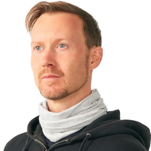 CHARM Organic Cotton Neck Warmer for Women and Men, Mix White