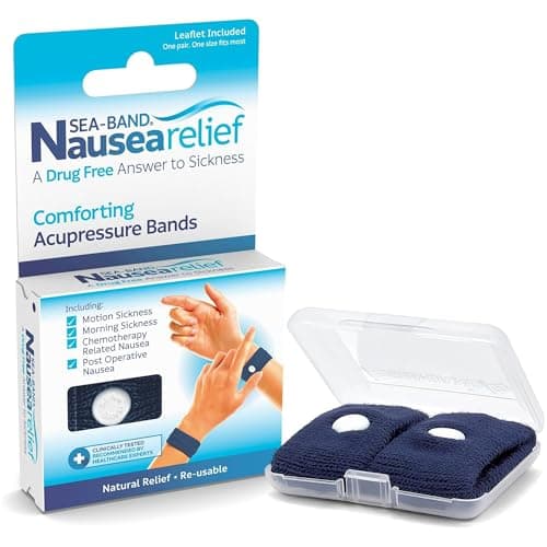 Sea-Band Navy Adult Travel & Motion Sickness Acupressure Wristband, 1 Pair