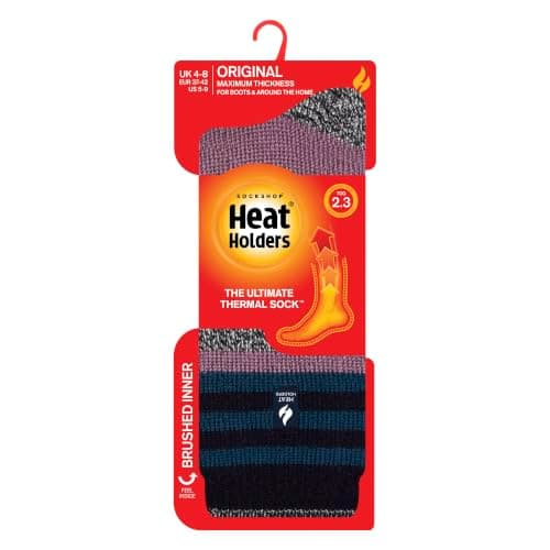 HEAT HOLDERS – Womens Thermal Socks, Thick Fluffy Winter Socks Size 4-7 | Warm Socks for Indoor & Outdoor Wear (UK, Numeric, 4, 7, Regular, Regular, Navy/Dark Teal) — view 3