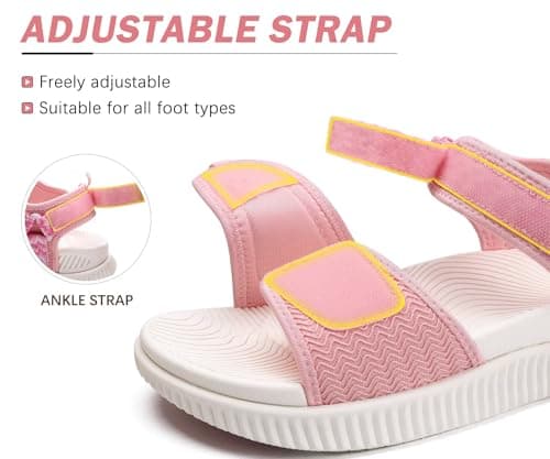 KuaiLu Womens Orthopedic Recovery Walking Arch Support Sandals Pink 6 — view 5