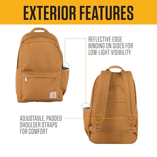 Carhartt unisex-adult 21l Laptop Backpack, Durable Water-resistant Pack With Laptop Sleeve Backpack, Classic Backpack (Gravel), One Size, 21l Laptop Backpack, Durable Water-resistant Pack With Laptop — view 2