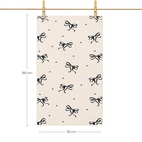 Olivia Rocco Beach Towels Extra Large Super Soft Quick Dry Sand Resistant Travel Pool Towel Lightweight Summer Holiday, Bows — view 3