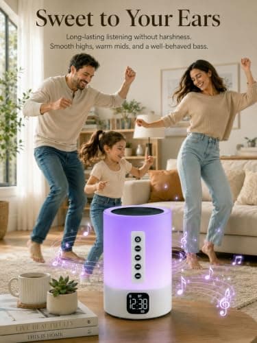 Night Light Portable Bluetooth Speaker with Alarm Clock Gifts for kids Teen — view 5