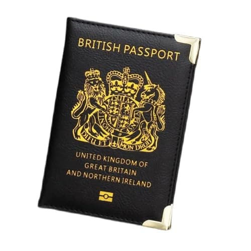 BMLIMITED BML Luxury Black British Passport Holder & Travel Wallet RFID Blocking Premium PU Leather Men, Women & ID/Cards The Royal Elegance