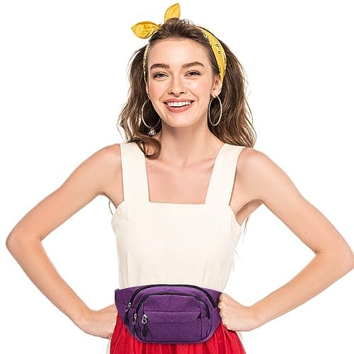 FRIUSATE 2 Pcs Bum Bag Waist Bags for Men, Travel Fanny Pack Bumbags — view 6