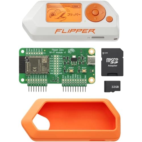 Flipper Zero Complete Kit - Flipper Zero | WiFi Devboard | Silicone Case | 32 GB MicroSD Card | Portable Multifunction Device for Technology Enthusiasts