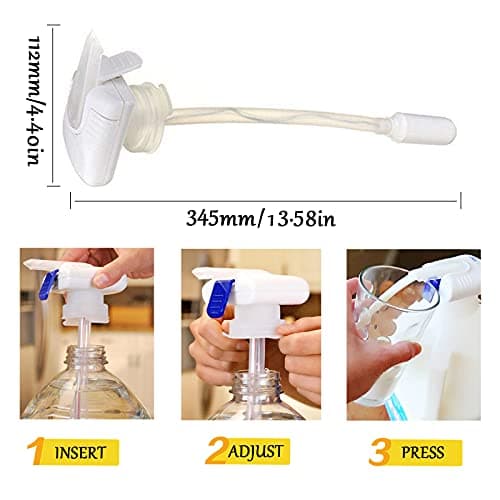 Angzhili 2Pcs Automatic Drink Dispenser for Tap Milk Dispenser Water Beer, Electric Drink Tap Spill Proof Portable Electric for Outdoor Home Kitchen Party (White) — view 5