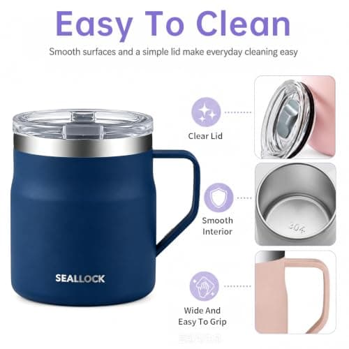 Insulated Coffee Mug & Stainless Steel Tumbler -Travel Mug with Lid — view 4