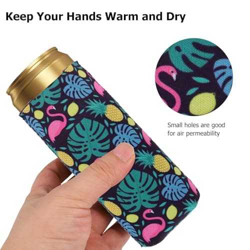 6pcs Ml Neoprene Can Sleeve for Beer Cans and Bottles — view 3