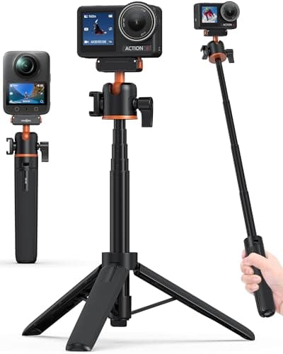 54cm/21.4" Mini Tripod Stand w Extension Rod for DJI Osmo Action 5 Pro/4/3